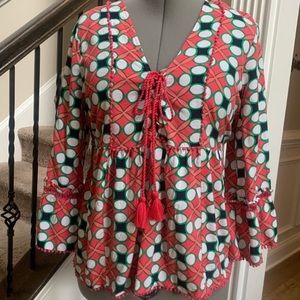 Crown & Ivy Pink and Green Blouse